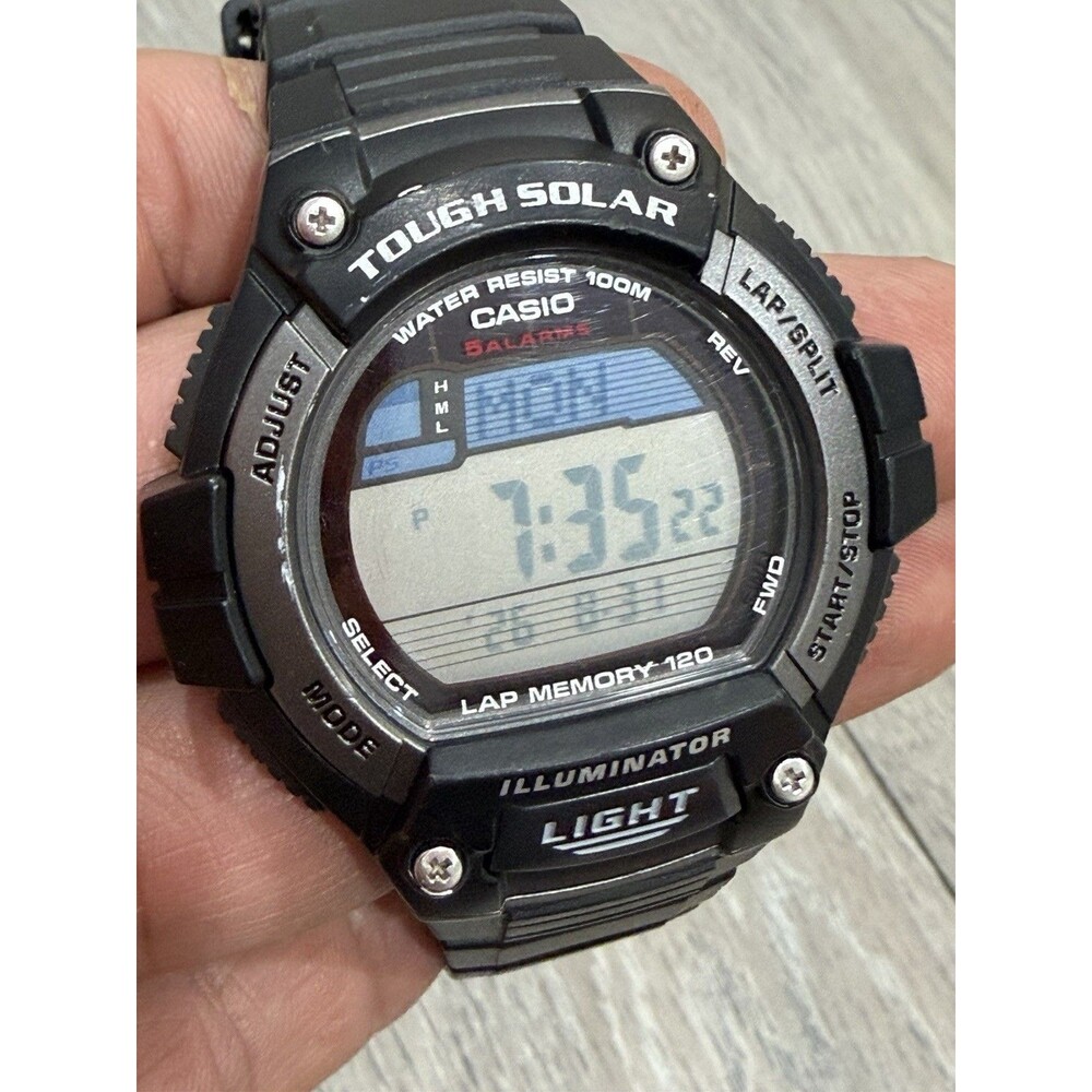 Casio W-S220-1 Tough Solar Black Band Men’s Watch